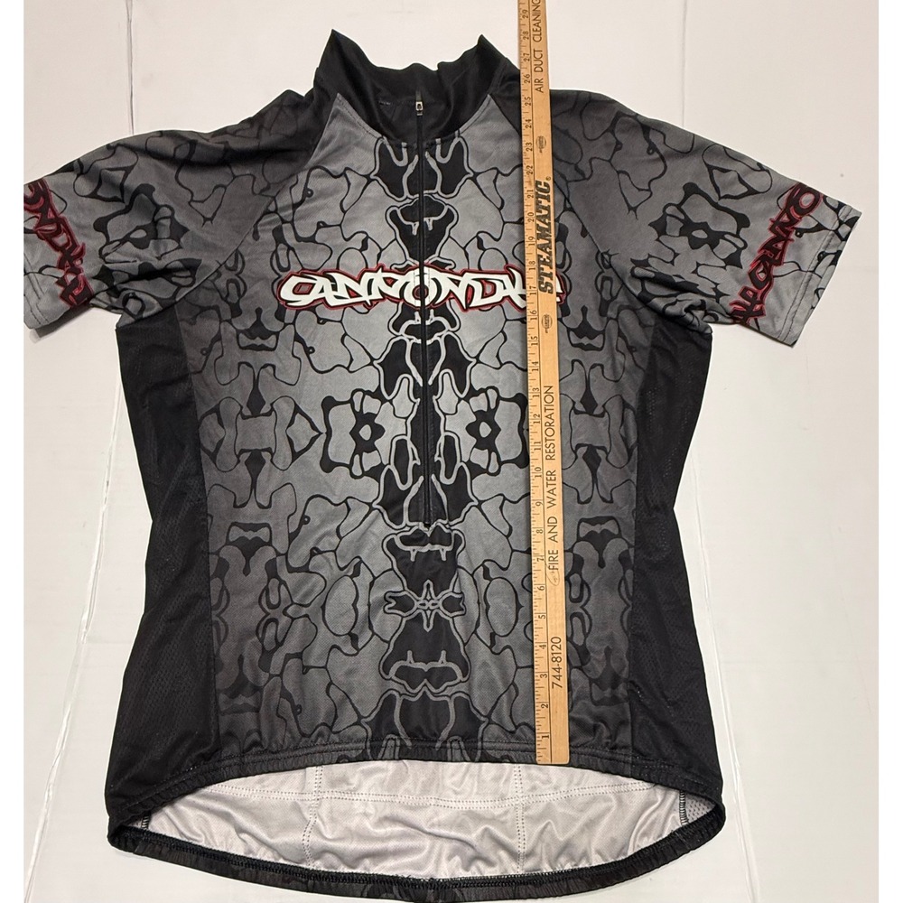 Cannondale Bad Boy Cycling Jersey Mens XXL Gray Black Tribal 1/4 Zip Made in USA - Picture 8 of 10